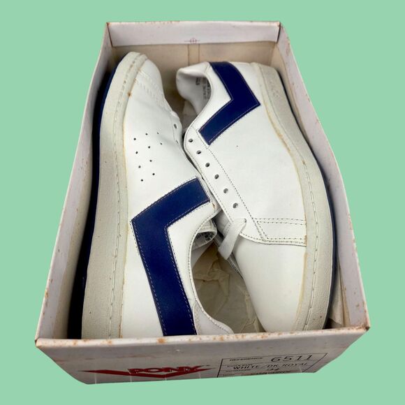 Vintage 1979 Pony Concorde Sneakers White/Dk. Royal 6511 Men\'s Size 9.5 NOS READ main image 14